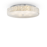 Ideal Lux Plafoniera Contemporanea Roma Metallo-Cristallo Cromo 12 Luci 3W 3000K