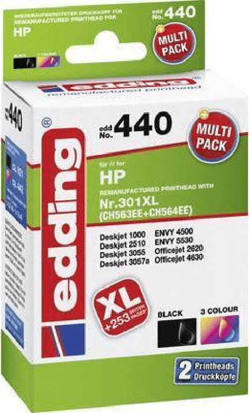 cartucce-per-stampante-edding-EDD-440-nero-colore-compatibile-con-HP-301XL--CH563EE-CH564EE--set-di-2