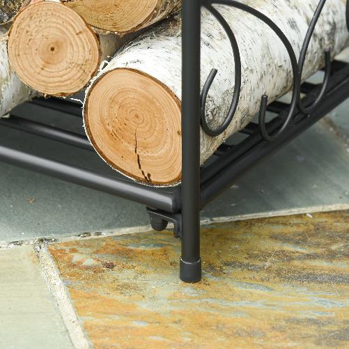 Outsunny-Portalegna-per-Camino-da-Interno-ed-Esterno-in-Metallo-con-Base-Rialzata-per-50kg-di-Legna-39.5x31.5x39.5cm---Nero