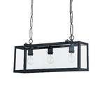 Ideal Lux Sospensione Industrial-Minimal Igor Metallo Nero 3 Luci E27