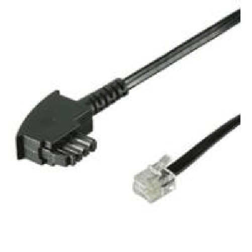 Wentronic-Goobay-TAE-F-Anschlusskabel--international-Pin-Out--4-polig-Schwarz-3-m---TAE-F-Stecker-auf-RJ11-RJ14-Stecke