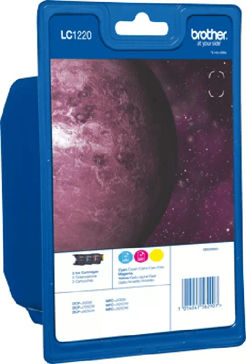 ORIGINALE-Brother-Multipack-ciano---magenta---giallo-LC-1220-LC1220RBWBP-3-cartucce-d--39inchiostro-LC1220--C-M-Y