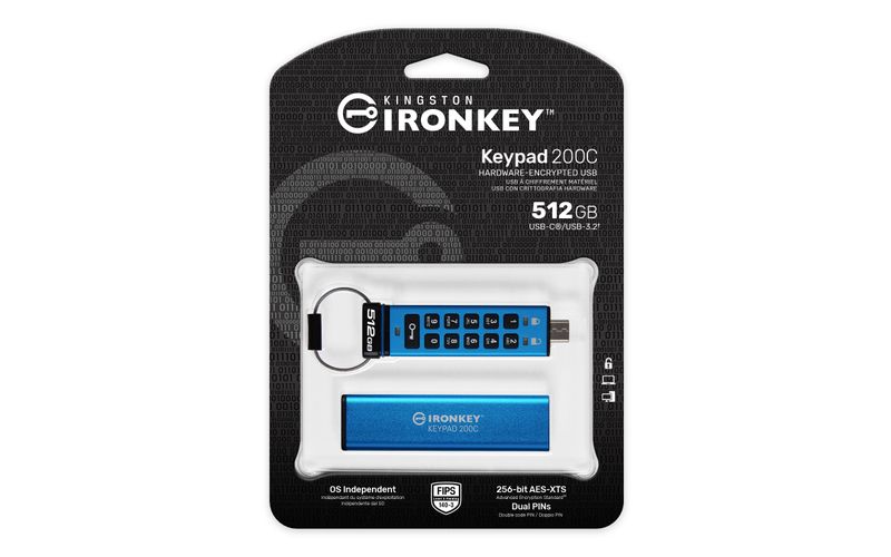 Kingston-Technology-IronKey-Keypad-200C-USB-C-da-512-GB-FIPS-140-3-livello-3-in-fase-di-approvazione-AES-256--Kingston-I