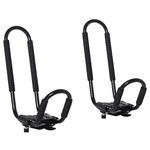 HOMCOM Set 2 Staffe Porta Kayak con Attacco Universale per Portapacchi Adatte per Canoe e Paddleboard, Nero, 46x16.5x47cm