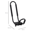 HOMCOM-Set-2-Staffe-Porta-Kayak-con-Attacco-Universale-per-Portapacchi-Adatte-per-Canoe-e-Paddleboard-Nero-46x16.5x47cm