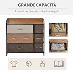 HOMCOM-Cassettiera-7-Cassetti-in-Tessuto-80x29x78.5cm-Legno