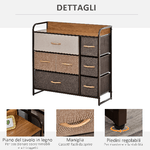 HOMCOM-Cassettiera-7-Cassetti-in-Tessuto-80x29x78.5cm-Legno