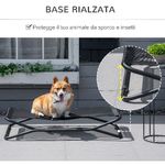 PawHut-Brandina-per-Cani-di-Taglia-Piccola-e-Media-Rialzata-in-Acciaio-e-Tessuto-Traspirante-111x65.5x19cm-Nero