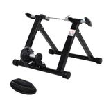 HOMCOM Rulli per Bici da Corsa Pieghevole in Acciaio, Rullo per Bicicletta Allenamento Salvaspazio per Casa, 54.5x47.2x39.1cm Nero