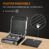 HOMCOM-Piastra-Elettrica-2000W-Apribile-a-180°-in-Alluminio-e-Acciaio-29x51.6cm