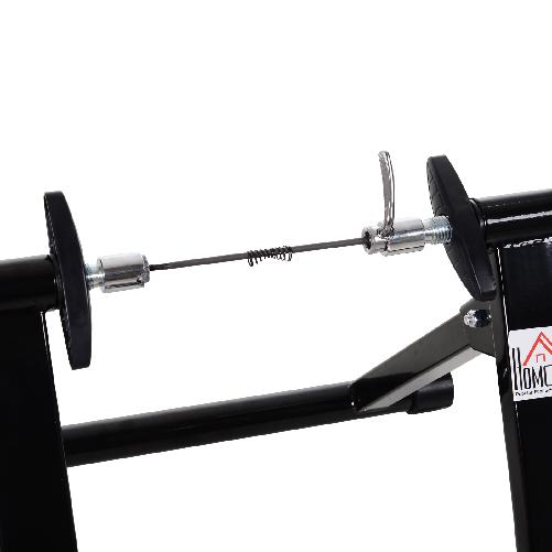 HOMCOM-Rulli-per-Bici-da-Corsa-Pieghevole-in-Acciaio-Rullo-per-Bicicletta-Allenamento-Salvaspazio-per-Casa-54.5x47.2x39.1cm-Nero