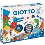 Giotto FILA Set Art Lab Funny Collage Giotto - Contiene 1 Album Kids A4 Da 120G Carta Colorata, 1 Forbicina