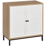 Vinsetto-Armadietto-Portadocumenti-Cassettiera-da-Ufficio-in-Legno-e-Metallo-Bianco-con-2-Ante-Ripiano-Regolabile-62x30x67.5cm