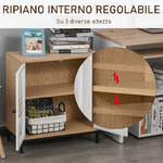 Vinsetto-Armadietto-Portadocumenti-Cassettiera-da-Ufficio-in-Legno-e-Metallo-Bianco-con-2-Ante-Ripiano-Regolabile-62x30x67.5cm