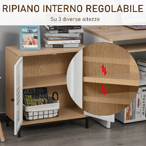 Vinsetto-Armadietto-Portadocumenti-Cassettiera-da-Ufficio-in-Legno-e-Metallo-Bianco-con-2-Ante-Ripiano-Regolabile-62x30x67.5cm