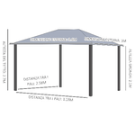 Outsunny-Gazebo-da-Giardino-con-Zanzariera-3.6x3m-Tetto-Policarbonato-Marrone