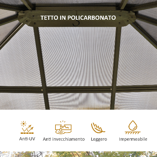 Outsunny-Gazebo-da-Giardino-con-Zanzariera-3.6x3m-Tetto-Policarbonato-Marrone