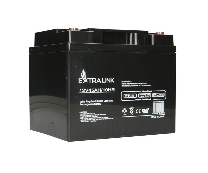 Extralink-AKUMULATOR-BATTERIA-ACCUMULATORE-AGM-12V-45AH-Sigillata-al-piombo-acido--VRLA-