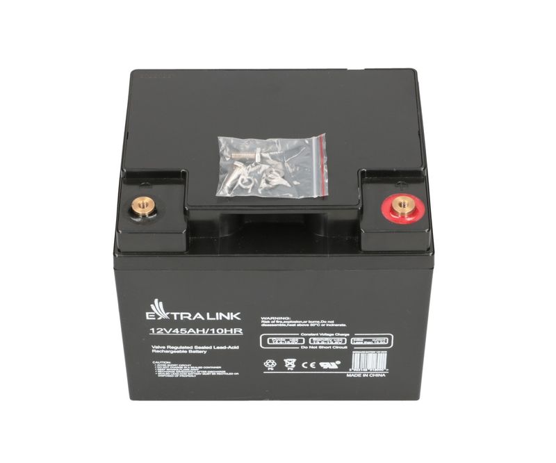 Extralink-AKUMULATOR-BATTERIA-ACCUMULATORE-AGM-12V-45AH-Sigillata-al-piombo-acido--VRLA-