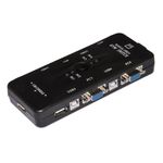 Link Led Switch Kvm Manuale Per 4 Pc Usb/Vga Con 1 Mouse 1 Tastiera Usb E 1 Monitor Vga Con Cavi Inclusi