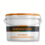 Idropittura lavabile ecologica murale acrilica bianco per interni ad acqua *** formato kg 20, confezione 1