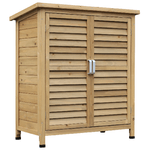 Outsunny Casetta da Giardino in Legno di Abete con Tetto in Bitume Impermeabile, 87x46.5x96.5cm