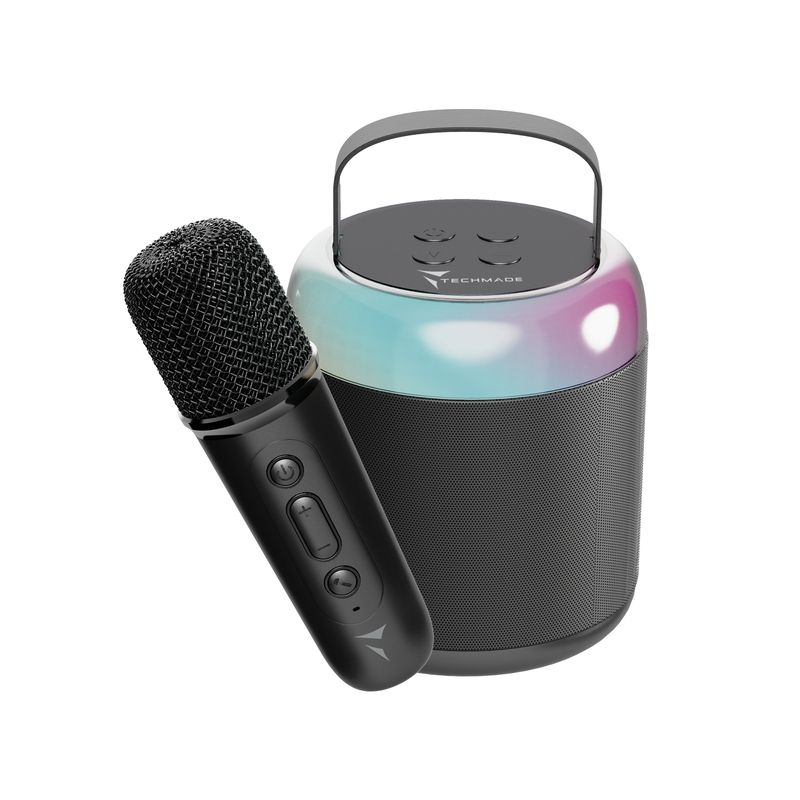 Karaoke-Techmade-Bt-Speaker-Mic-Ner-O-Sd-Slot-Batteria-500Mah-Lithium