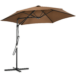 Outsunny-Ombrellone-da-Giardino-3x2.5-m-in-Metallo-e-Poliestere-a-6-Stecche-con-Base-a-Croce-Marrone