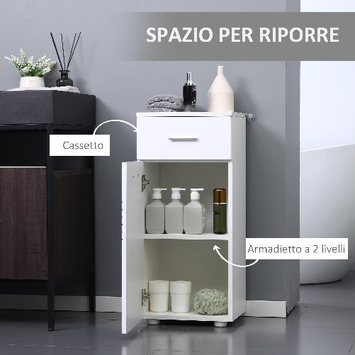 kleankin-Mobile-Bagno-in-Legno-con-Cassetto-e-Armadietto-1-Anta-con-Mensole-35x30x77.5cm