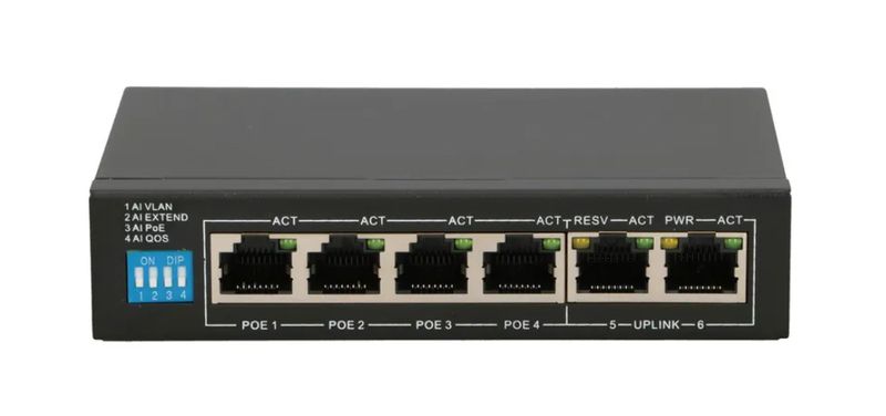 Extralink-EUROS-V2-|-PoE-Switch-|-4x-100Mb-s-PoE-PoE--2x-RJ45-Uplink-100Mb-s-60W