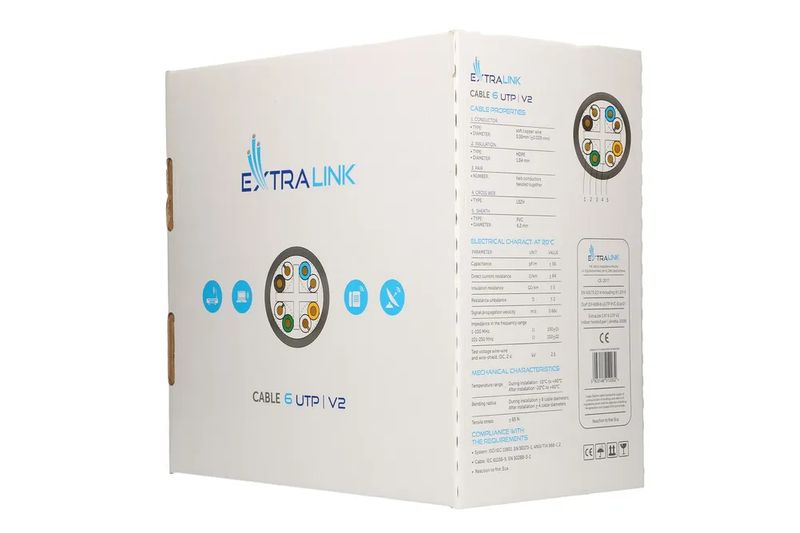 Extralink-CAT6-UTP--U-UTP--V2-Interno-|-Twisted-pair-|-305M