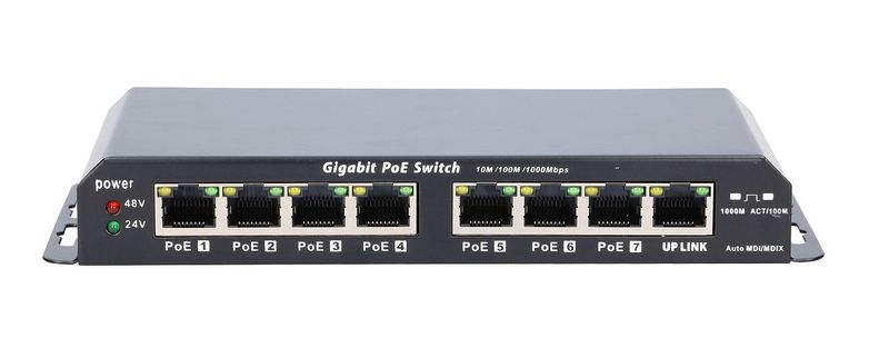 Extralink-KRATOS-|-PoE-Switch-|-7x-Gigabit-PoE-1x-Uplink-RJ45-Power-Supply-24V-2.5A-60W