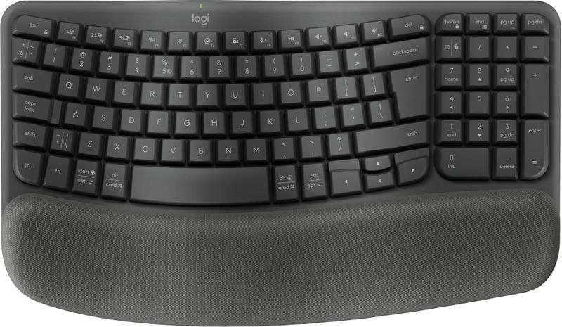 Logitech-Wave-Keys-tastiera-RF-senza-fili--Bluetooth-QWERTY-US-International-Grafite