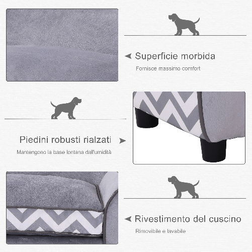 PawHut-Divanetto-per-cani-Cuccia-per-Animali-Domestici-Grigio-73.5x41x33cm