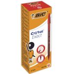 BIC Cristal Exact Rosso Penna a sfera Ultra sottile 20 pz