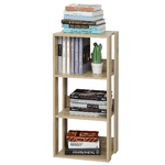 HOMCOM Libreria Scaffale in Legno con 3 Ripiani Design Antiribaltamento 40x29.2x87.9cm