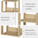 HOMCOM-Libreria-Scaffale-in-Legno-con-3-Ripiani-Design-Antiribaltamento-40x29.2x87.9cm