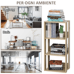 HOMCOM-Libreria-Scaffale-in-Legno-con-3-Ripiani-Design-Antiribaltamento-40x29.2x87.9cm