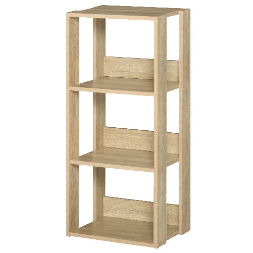 HOMCOM-Libreria-Scaffale-in-Legno-con-3-Ripiani-Design-Antiribaltamento-40x29.2x87.9cm