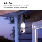 Camera-E27-Bulb-Cam-2K--3Mp--Ptz-340-90--Led-3W-Ir-Mic-Speak-Wifi