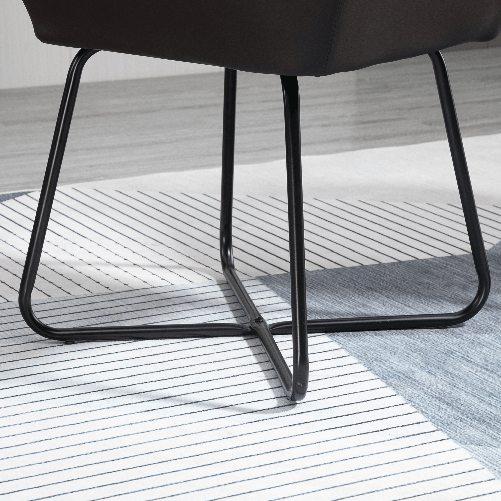 HOMCOM-Set-2-Sedie-Moderne-per-Sala-da-Pranzo-Cucina-o-Soggiorno-Sedie-Imbottite-in-Similpelle-Marrone-60x56.5x85cm