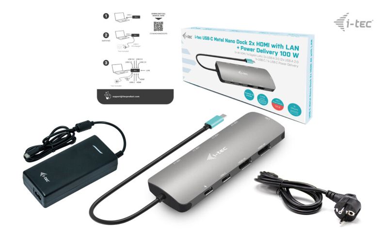 I-Tec-Docking-Station-Usb-C-Metal-Nano-2X-Hdmi-Pd-100W---Charger-112W