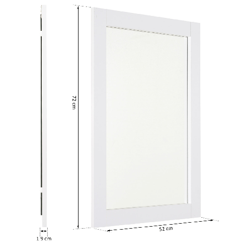 kleankin-Specchio-da-Parete-con-Cornice-in-MDF-e-Vetro-Argentato-Specchio-Camera-da-Letto-e-Bagno-52x1.9x72cm-Bianco