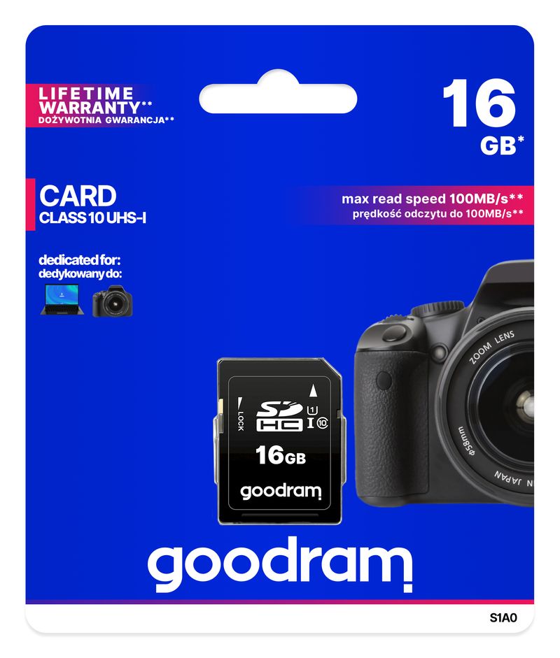 Goodram-S1A0-16-GB-SDHC-UHS-I-Classe-10