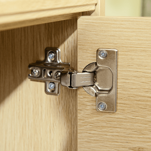 HOMCOM-Mobiletto-Basso-in-Truciolato-e-Acciaio-da-Cucina-e-Soggiorno-con-2-Cassetti-e-Armadietto-120x39.5x64-cm