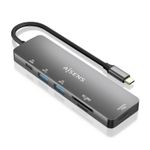 AISENS ASUC-6P016-GR replicatore di porte e docking station per laptop Cablato USB 3.2 Gen 1 (3.1 Gen 1) Type-C Grigio