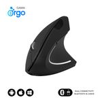 SUBBLIM RATON OPTICO DUAL GLIDE VERTICAL ERGO DUAL BATERIA NEGRO mouse Universale Mano destra Bluetooth + USB Type