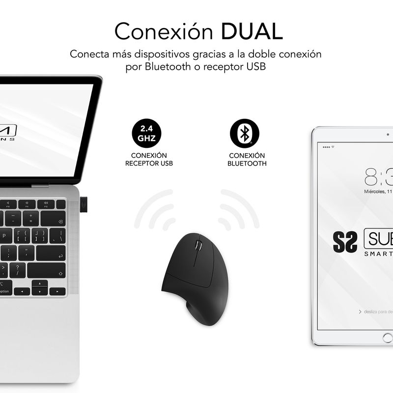 Mouse-Universale-Mano-destra-Bluetooth---USB-Type-A-Ottico-1600-DPI