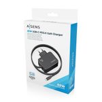 AISENS-ASCH-1PD45WL032-BK-Caricabatterie-per-dispositivi-mobili-Universale-Nero-AC-Interno