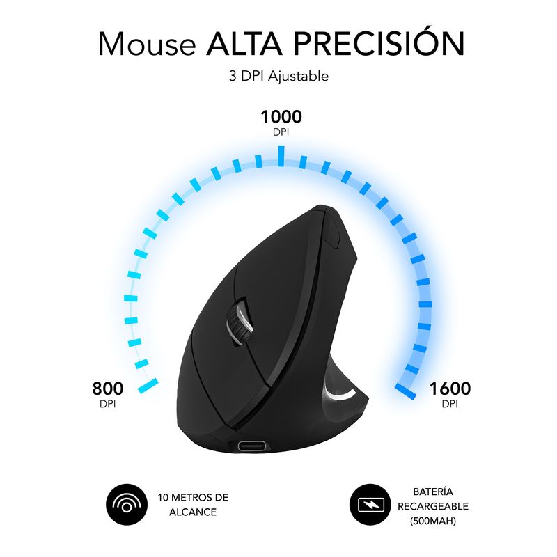 Mouse-Universale-Mano-destra-Bluetooth---USB-Type-A-Ottico-1600-DPI